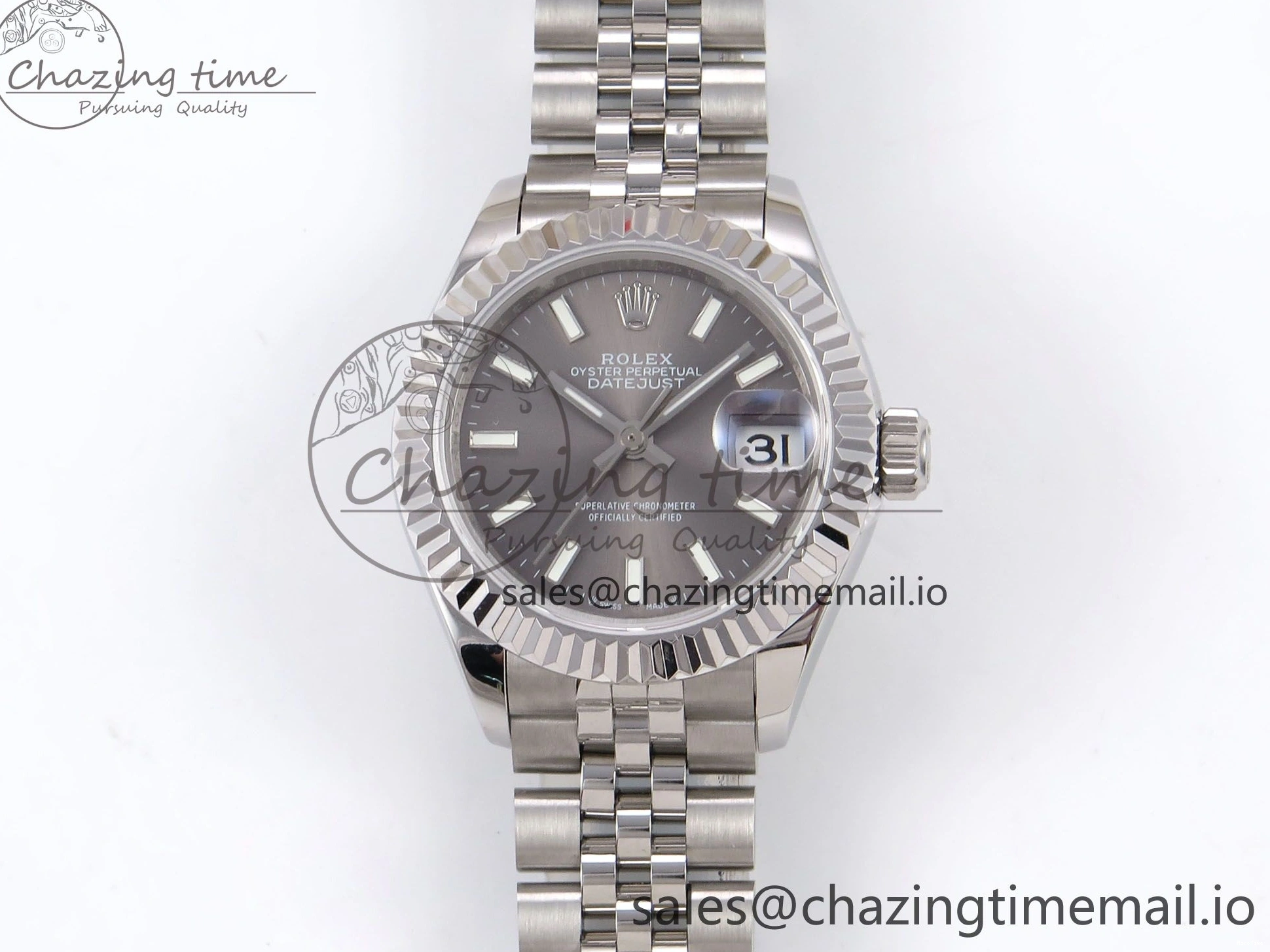 MiroTime 0425 Fashionable DateJust 28MM 279174 SS GMF 1:1 Best Edition 904L Steel Gray Stick Dial on Jubilee Bracelet A 1138